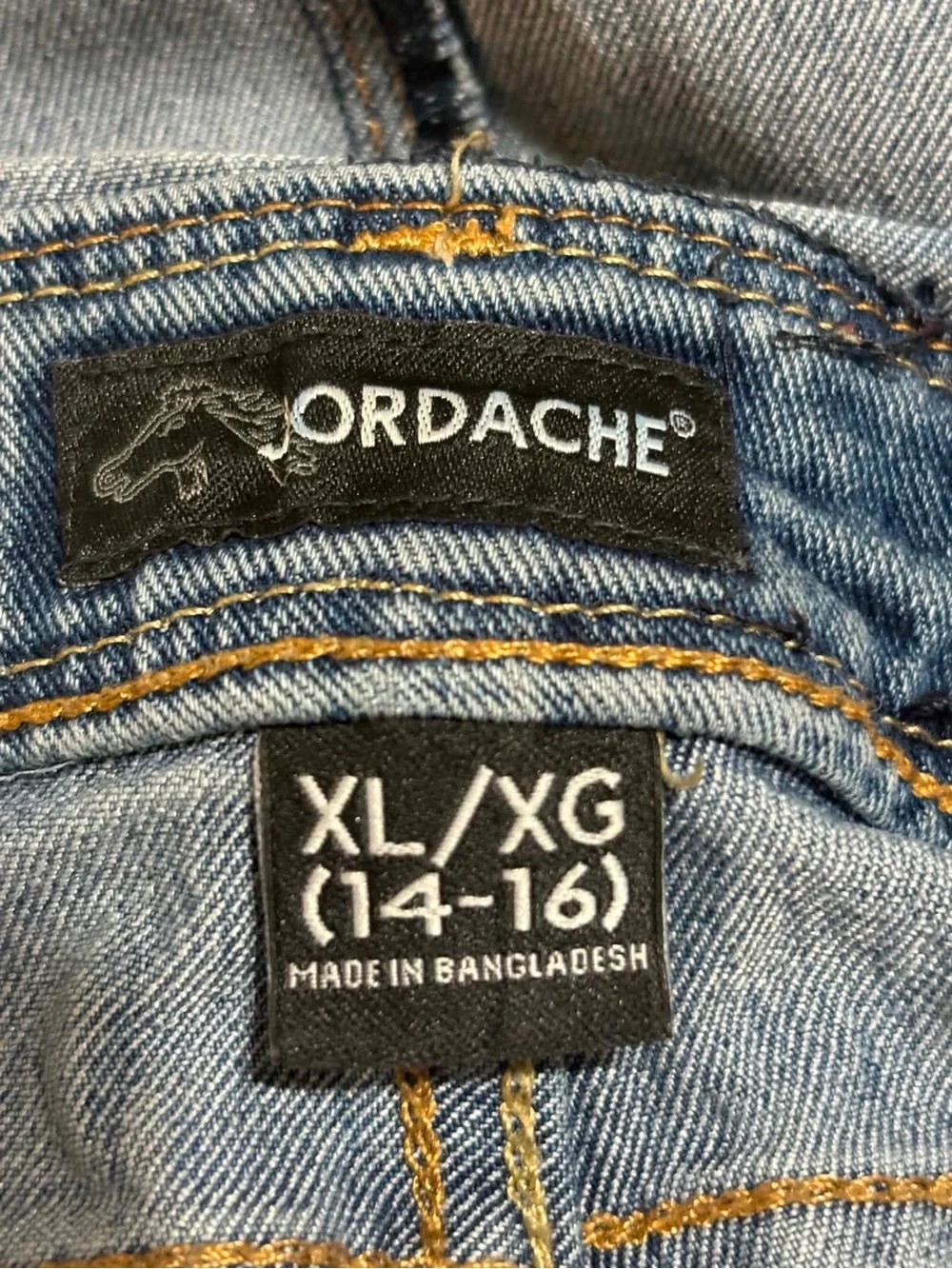 Y2K Jordache Girls Classic Blue Denim Bib Overalls size 14/16 XL
